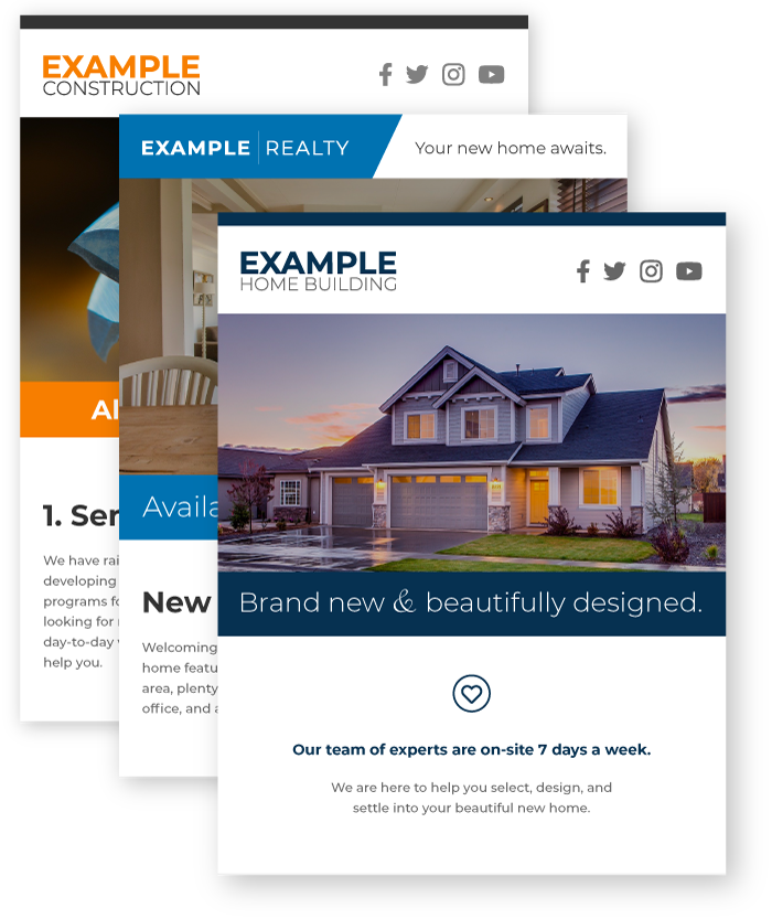 Home Builder Email Template Examples