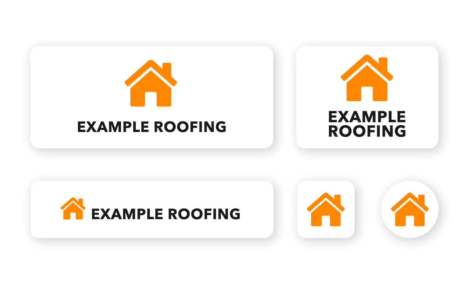 Roofing Logo Design Logo Variations