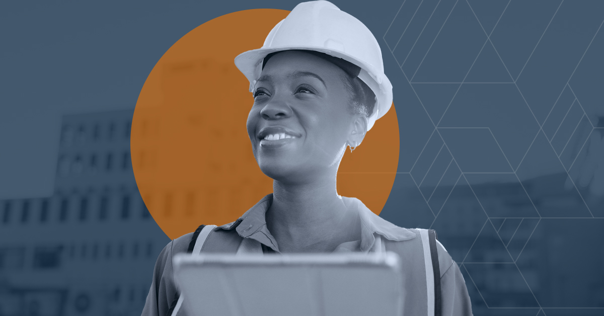 construction worker smiling